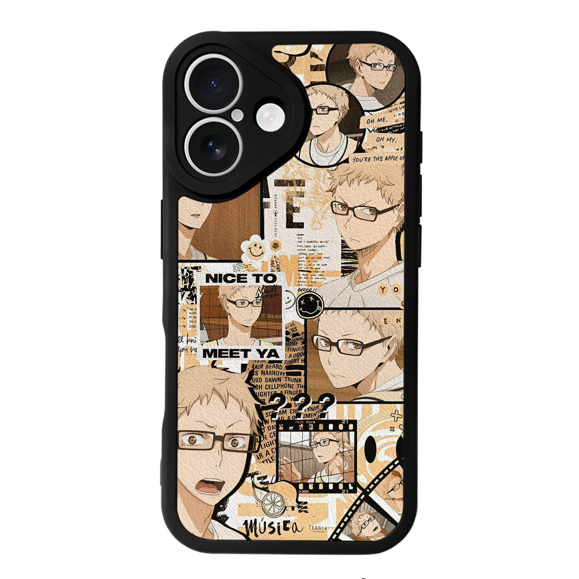 （画像用） ハイキュー!! Haikyu!! 【iPhone 16シリーズ対応】シリコンスマホケース（レザー調） 材質：シリコン
